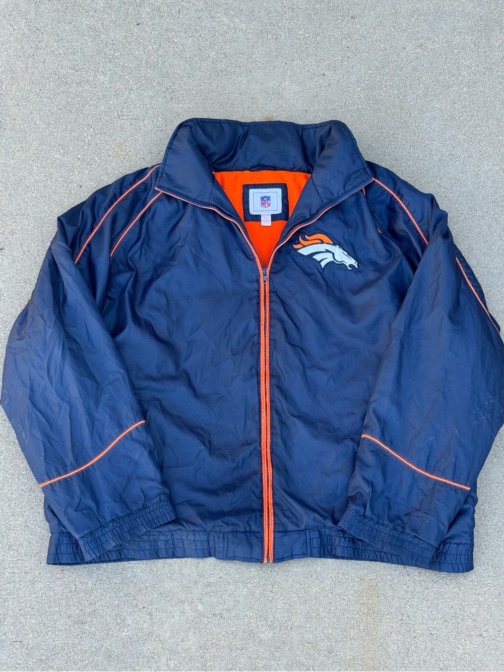 NFL Denver Broncos Youth Navy Jacket with Orange Trim